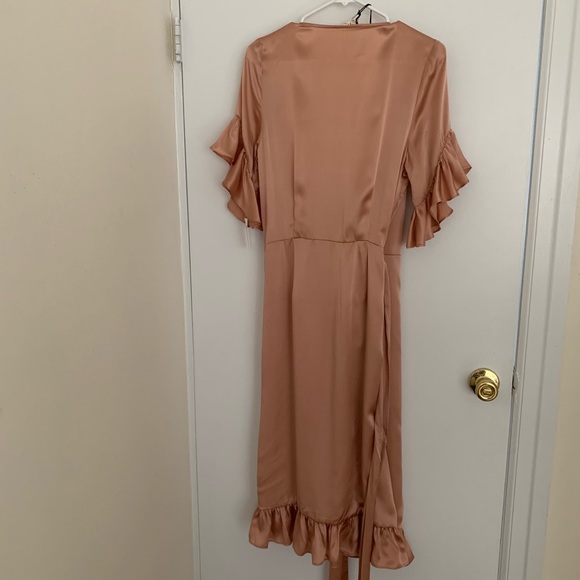NIGHTCAP CLOTHING Silk Ruffle Wrap Dress - Picture 8 of 8
